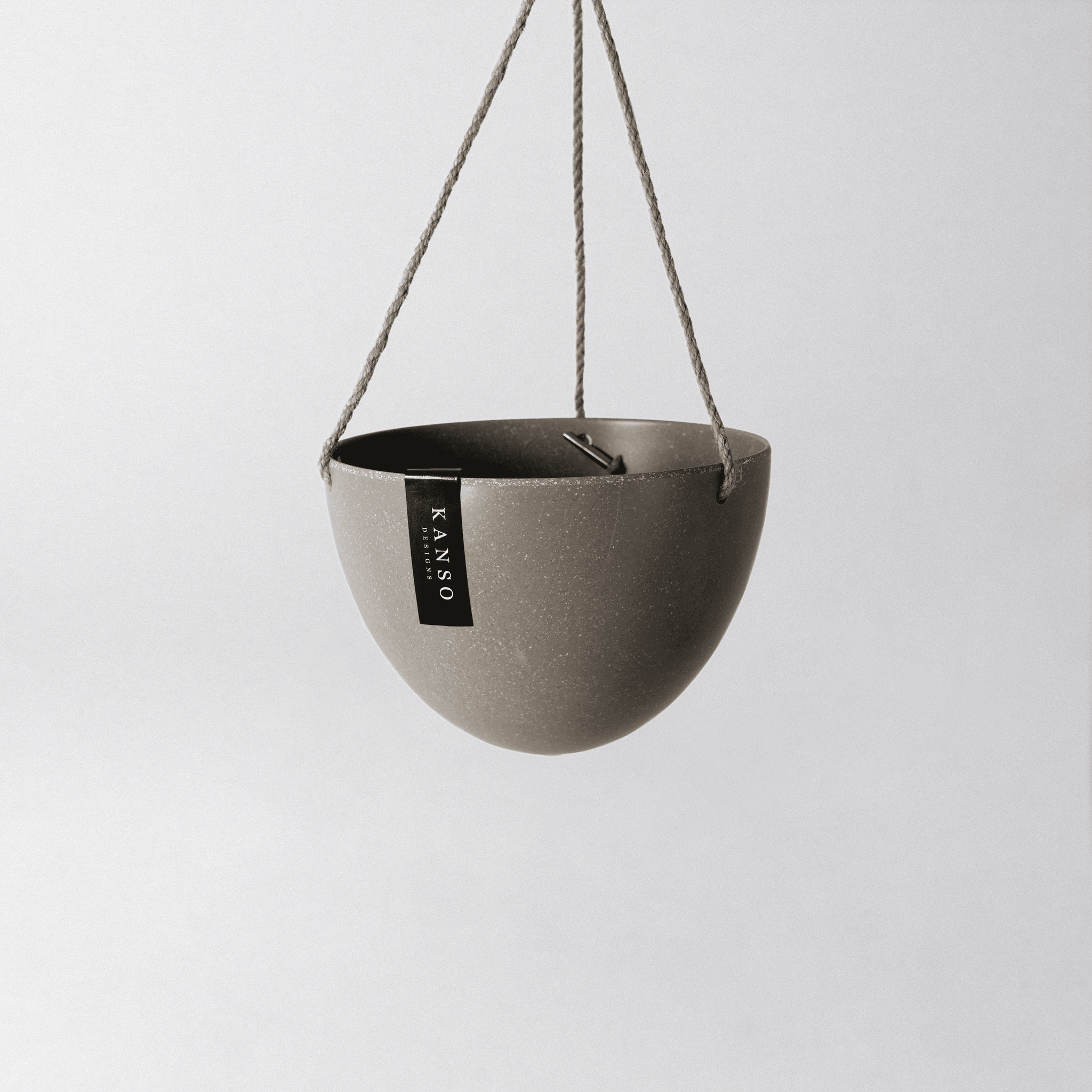 ecopots hanging planter 8" Upcycled Hanging Planters Bamboo Fibre (White)