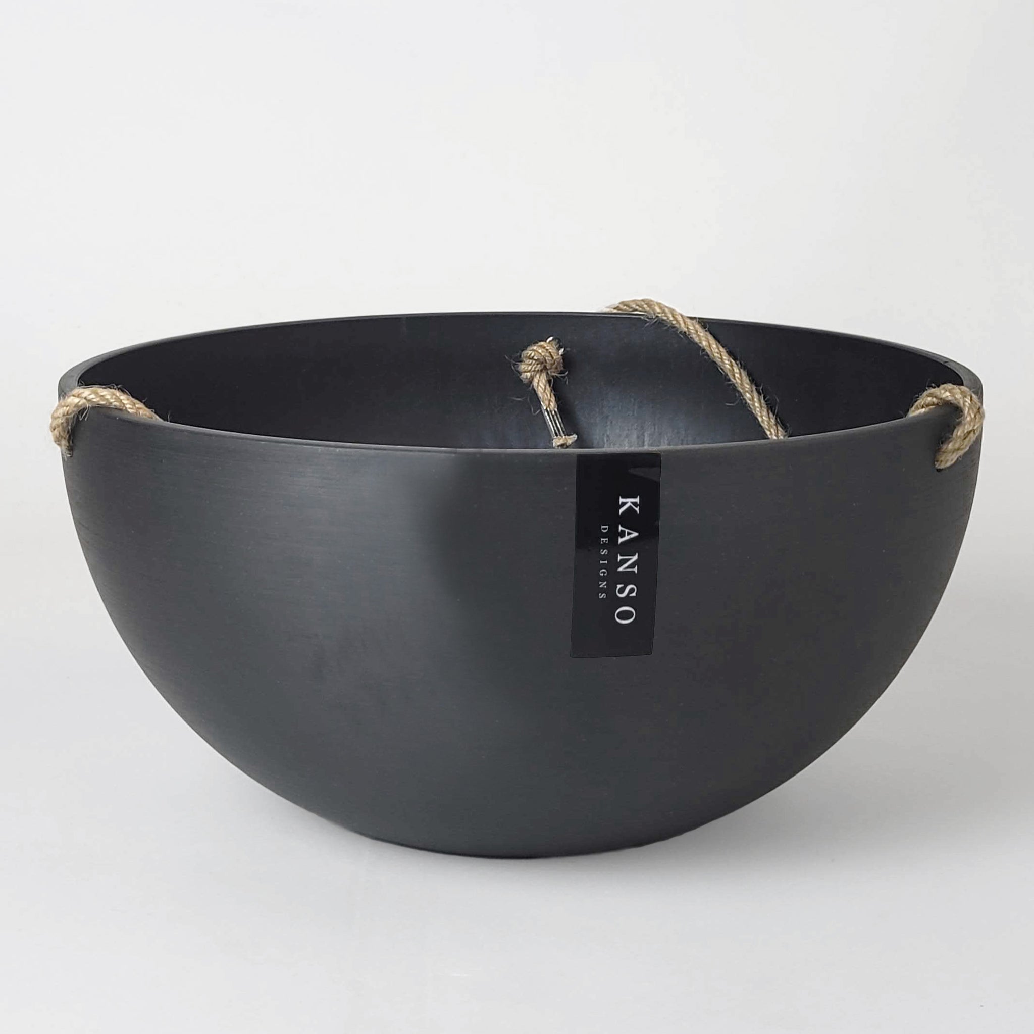 artstone hanging planter 12" Rounded Signature Stone Hanging Planter with Drainage Beachwood
