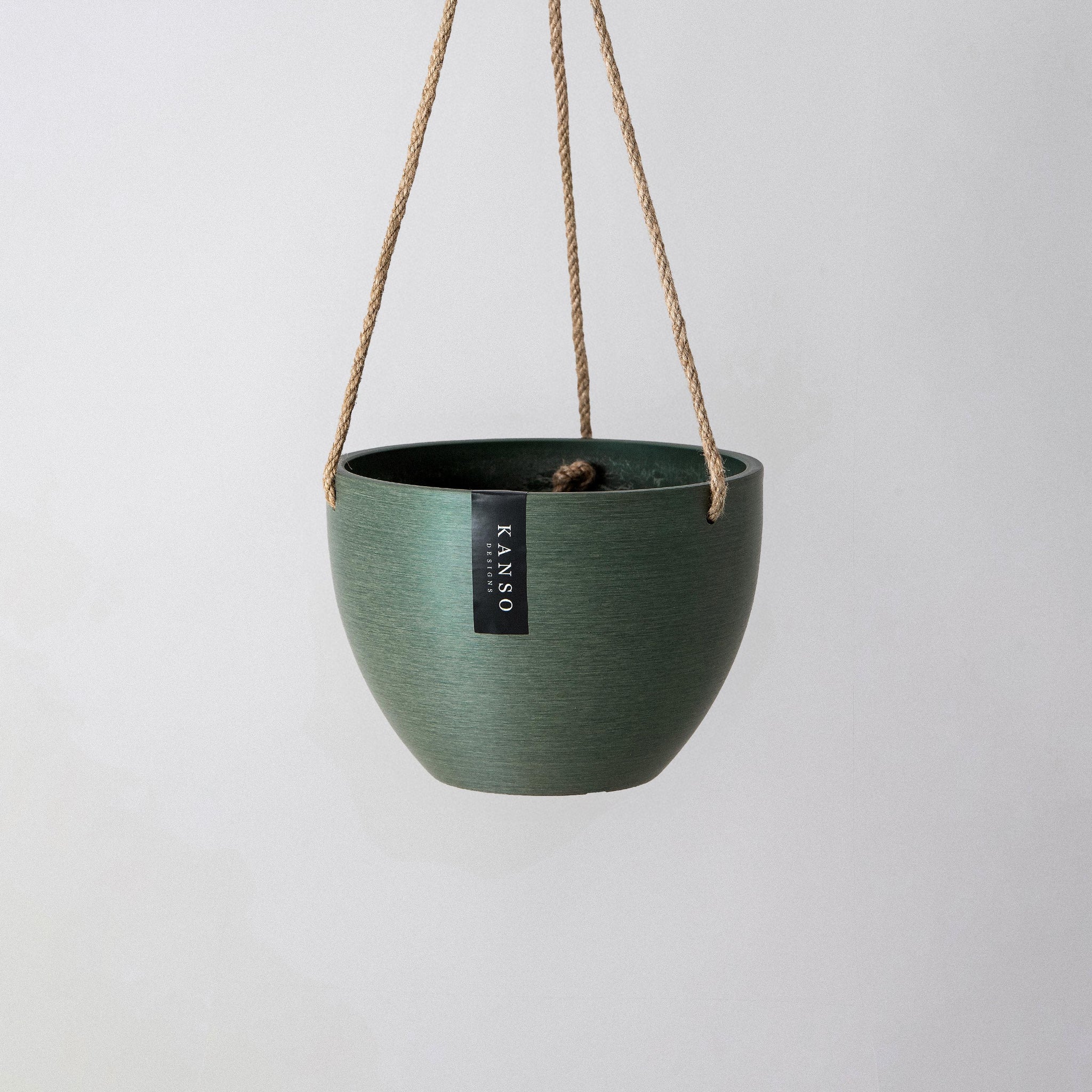 stone hanging planter 8" or 12" Signature Stone Hanging Planter with Drainage 8 inch / Beachwood