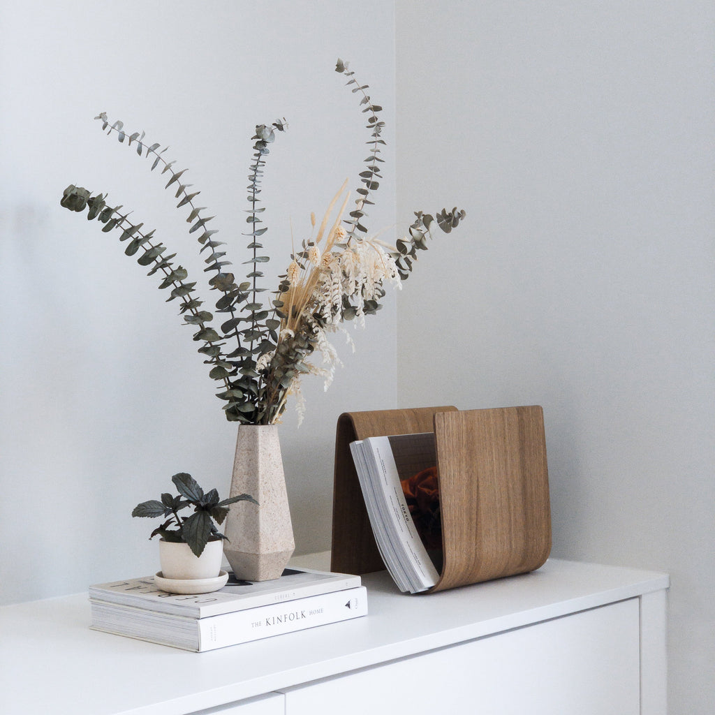 Beige-Vase-with-White-Mini-Pot-Decor