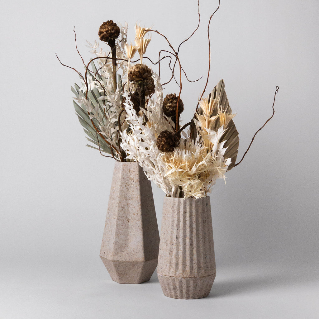 Rice-Husk-Modern-Beige-Dry-Flower-Vase-Set