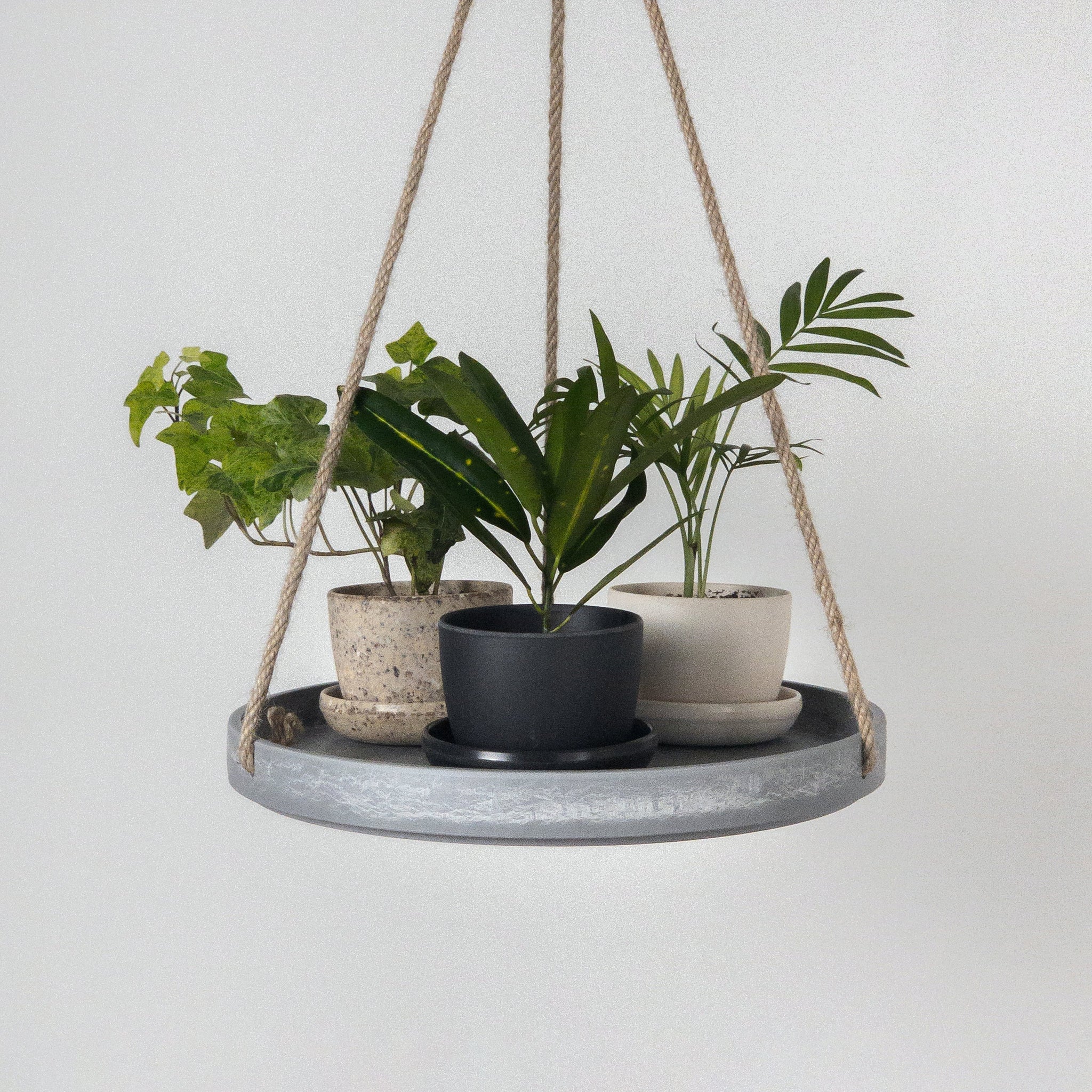 hanging planter with tray 10" Hanging Plant Tray