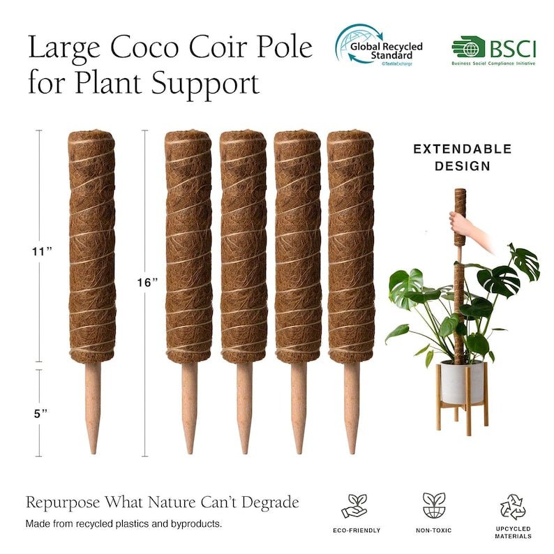 moss vs coco coir pole Two Pack